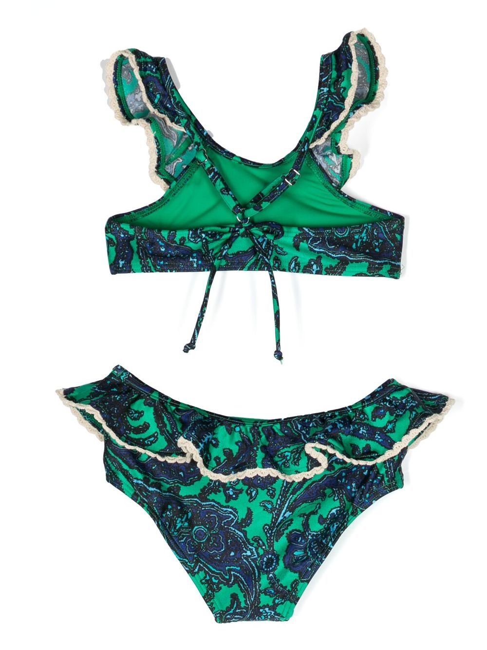 ZIMMERMANN Kids Bikini met paisley-print - Blauw