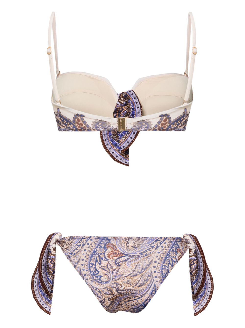 ZIMMERMANN Ottie bikini met sjaalprint - Paars