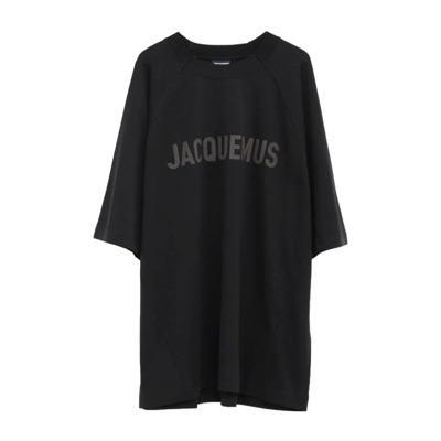 Zwart Logo Crew Neck T-shirt Jacquemus , Black , Heren