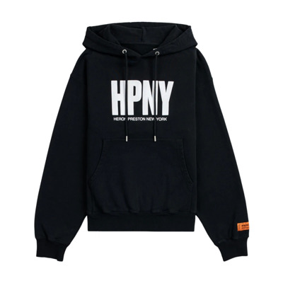 Zwarte Gebreide Hoodie voor Heren Heron Preston , Black , Heren