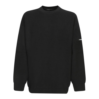 Zwarte Gebreide Trui Crewneck Sweater Aw24 Balenciaga , Black , Heren