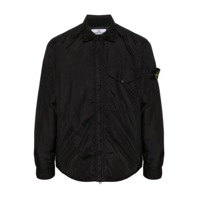 Zwarte Herenjassen Stone Island , Black , Heren