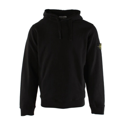 Zwarte Katoenen Heren Trui Stone Island , Black , Heren