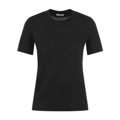 Zwarte T-shirt voor vrouwen Moncler , Black , Dames