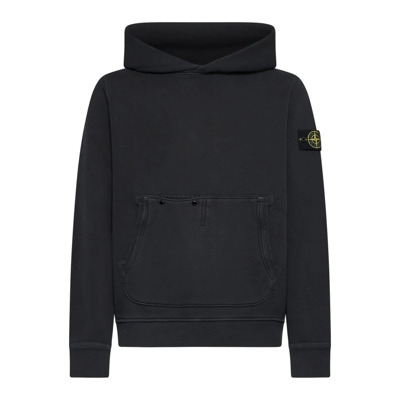 Zwarte Truien voor Mannen Stone Island , Black , Heren