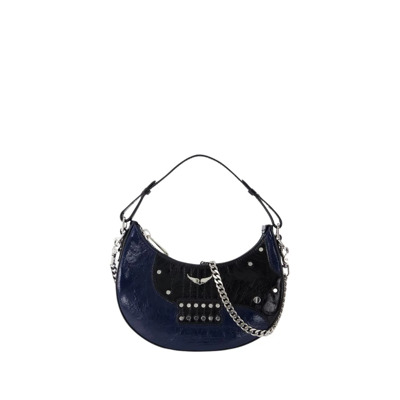 Zwarte leren Crossbody tas Moonrock N Roll Zadig & Voltaire , Black , Dames