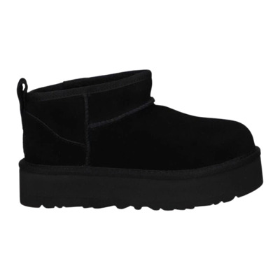 Zwarte platte schoenen Classic Ultra Mini UGG , Black , Dames