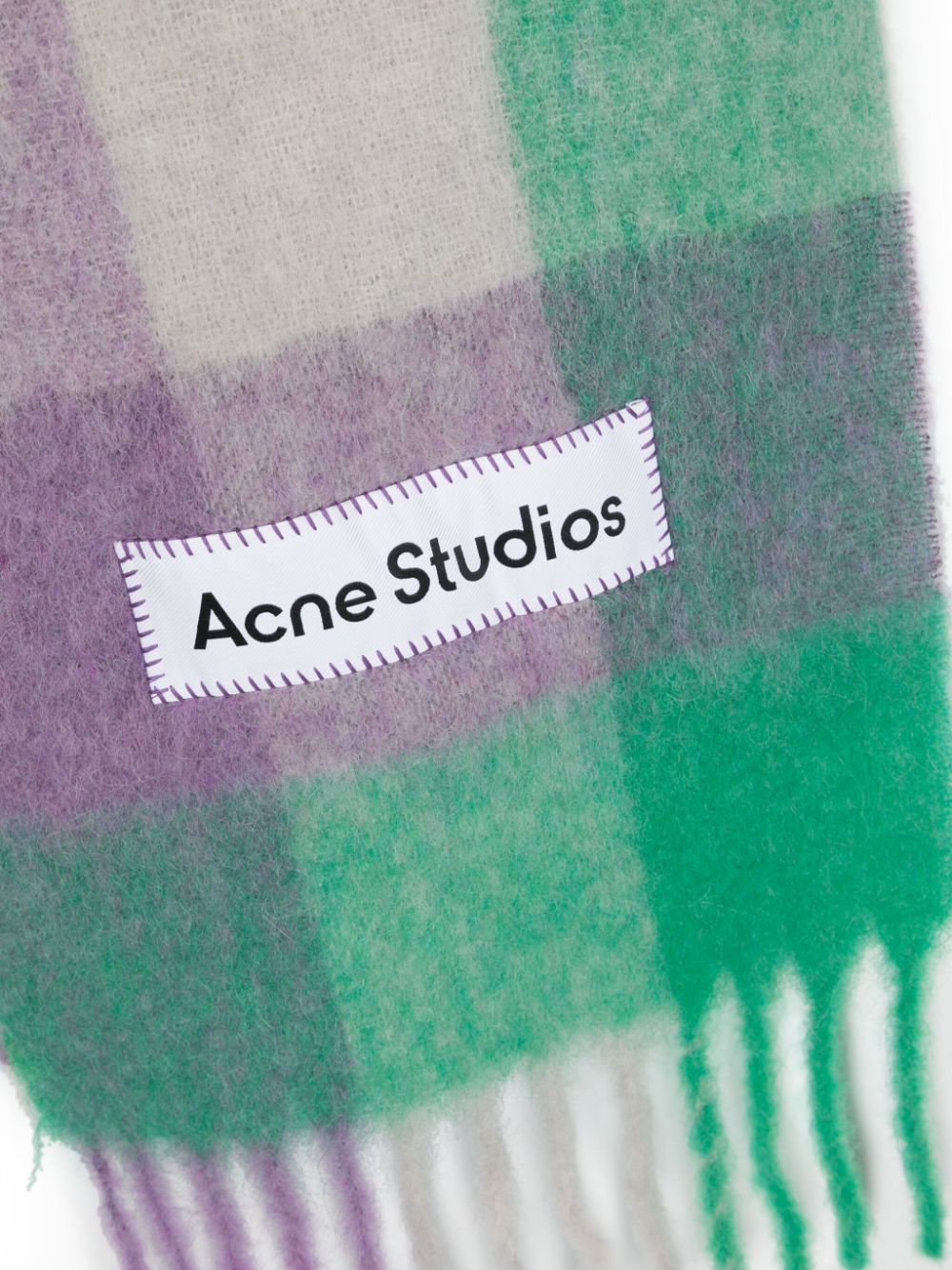 Acne Studios Geruite sjaal - Paars