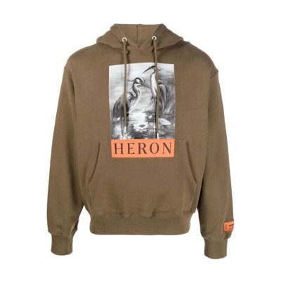 BW Logo Hoodie Dark Olive/Black Heron Preston , Green , Heren