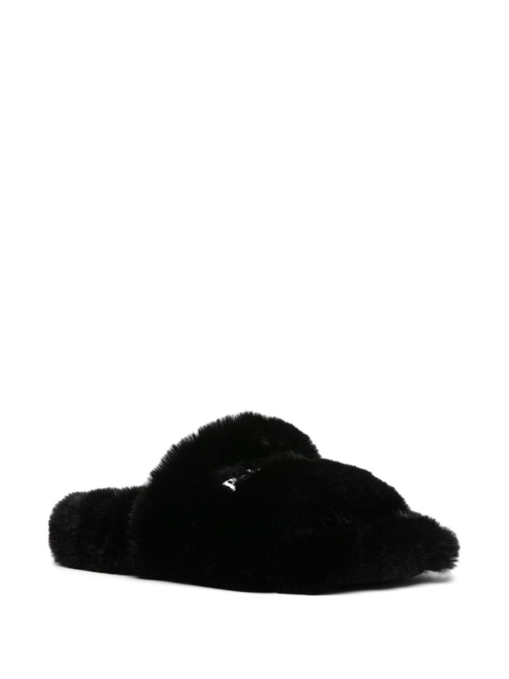 Balenciaga Furry slippers - Zwart