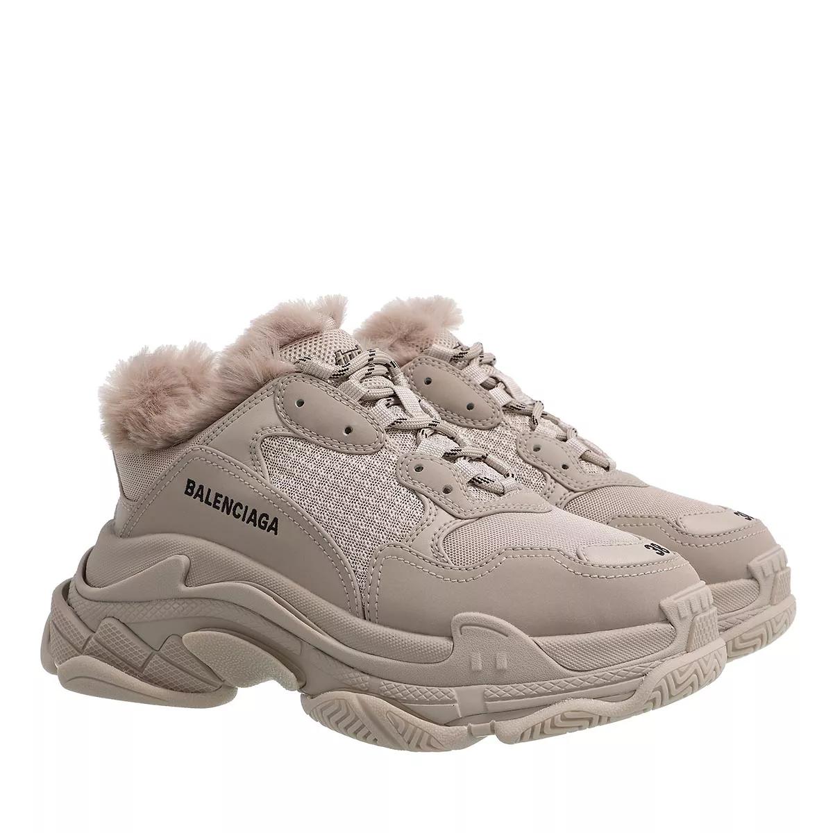 Balenciaga Sneakers - Triple S Sneakers Fake Fur in beige