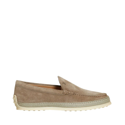 Beige Suède Loafer Schoenen Tod's , Beige , Heren