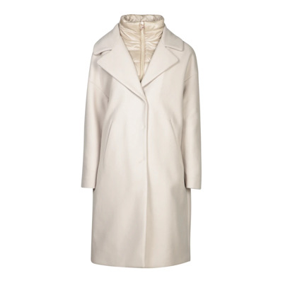 Beige Wollen Jas Aw24 Herno , Beige , Dames