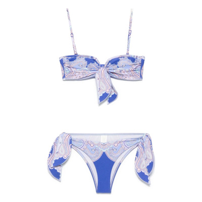 Blauwe Zee Bikini met Bedrukte Verstevigingen Zimmermann , Multicolor , Dames