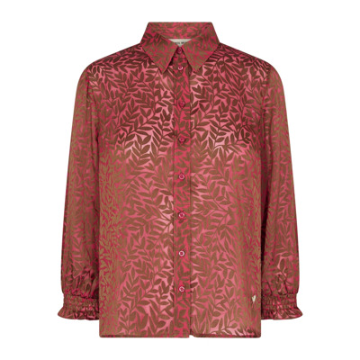 Bloemenprint shirt met smock-details MOS Mosh , Pink , Dames