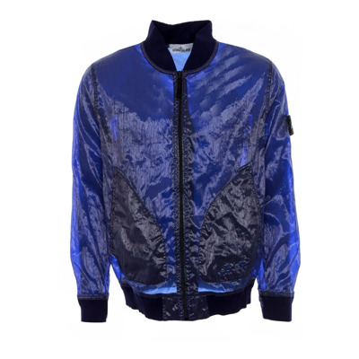 Bomber Jackets Stone Island , Blue , Heren