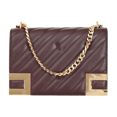 Bordeaux Schoudertas Gewatteerde Collectie Elisabetta Franchi , Brown , Dames