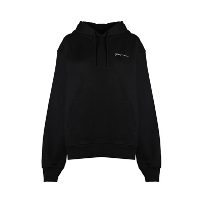 Brodé Hoodie met Geborduurd Logo Jacquemus , Black , Heren