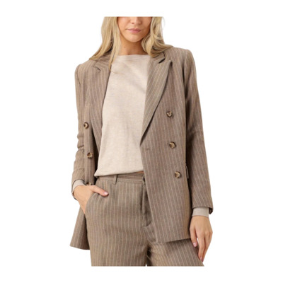 Bruine Blazer voor Stijlvolle Vrouwen MOS Mosh , Brown , Dames