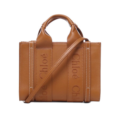 Bruine Leren Tote Tas Chloé , Brown , Dames