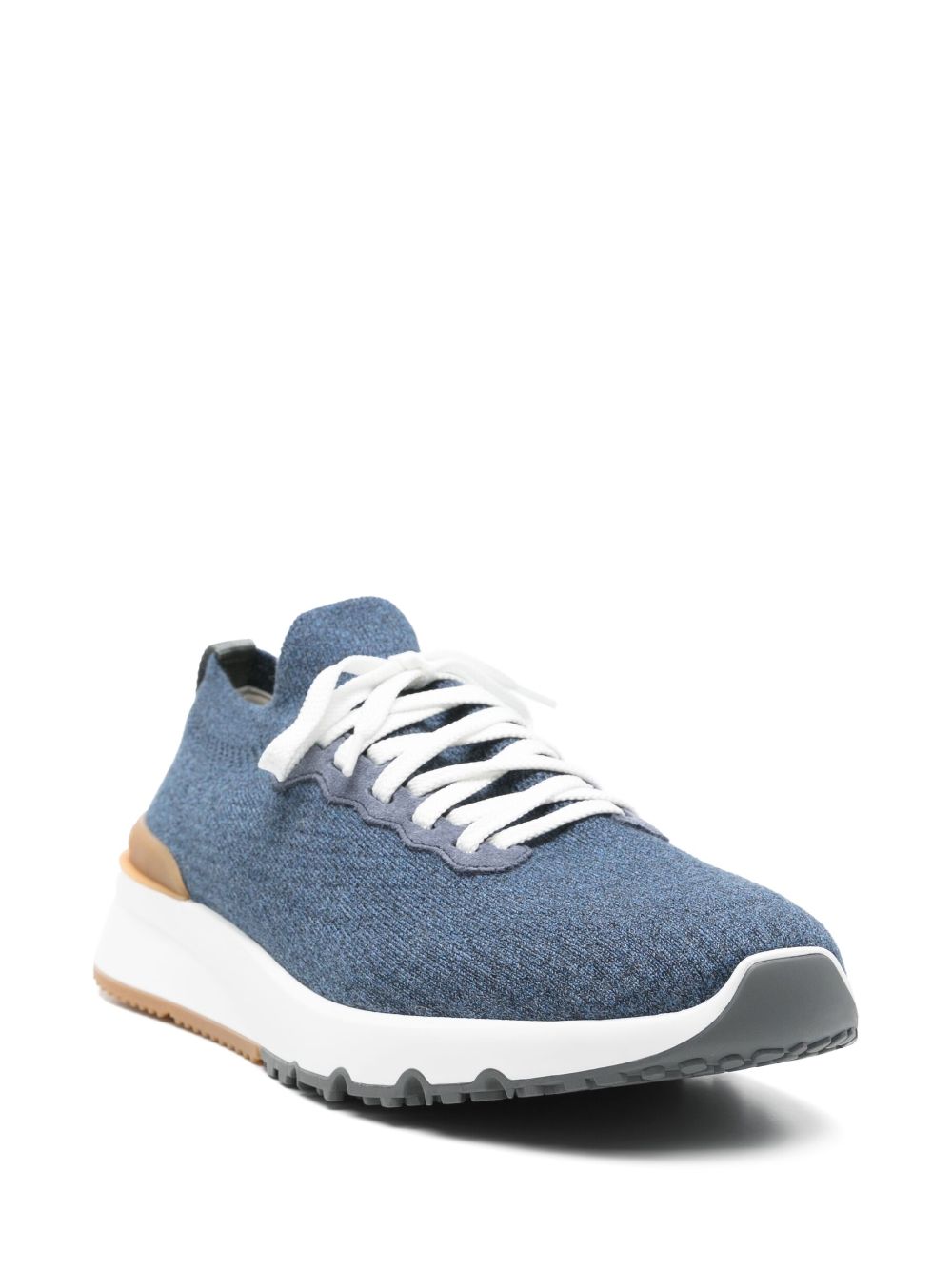 Brunello Cucinelli Gebreide sneakers - Blauw