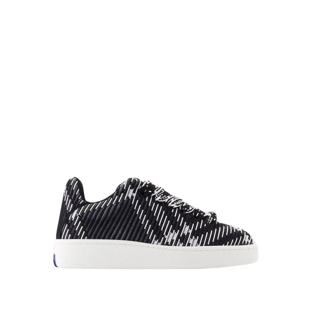 Burberry Low-Top Sneakers - Lf Box Knit Sneakers - Synthetic - Black in zwart