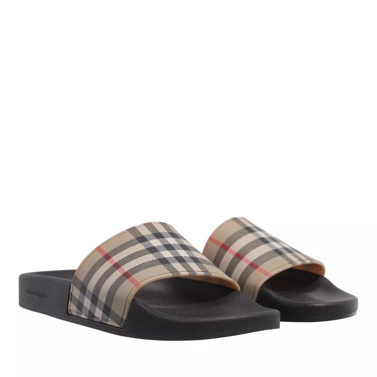 Burberry Slippers & Mules - Furley Checked in beige