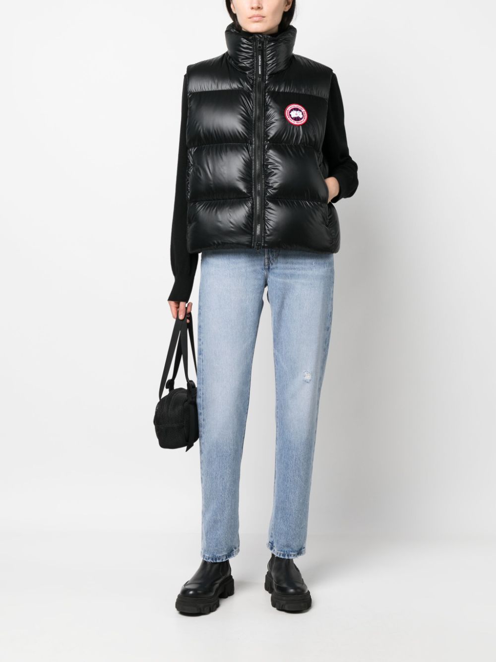 Canada Goose Cypress bodywarmer met logopatch - Zwart