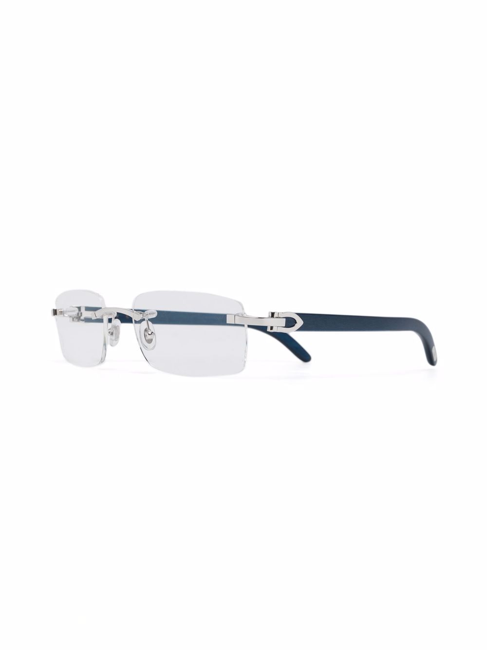 Cartier Eyewear Bril met vierkant montuur - Blauw