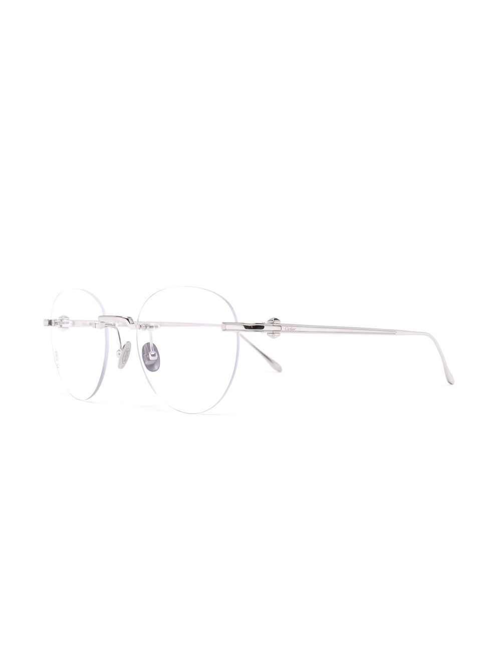 Cartier Eyewear CT0342O bril met rond montuur - Zilver