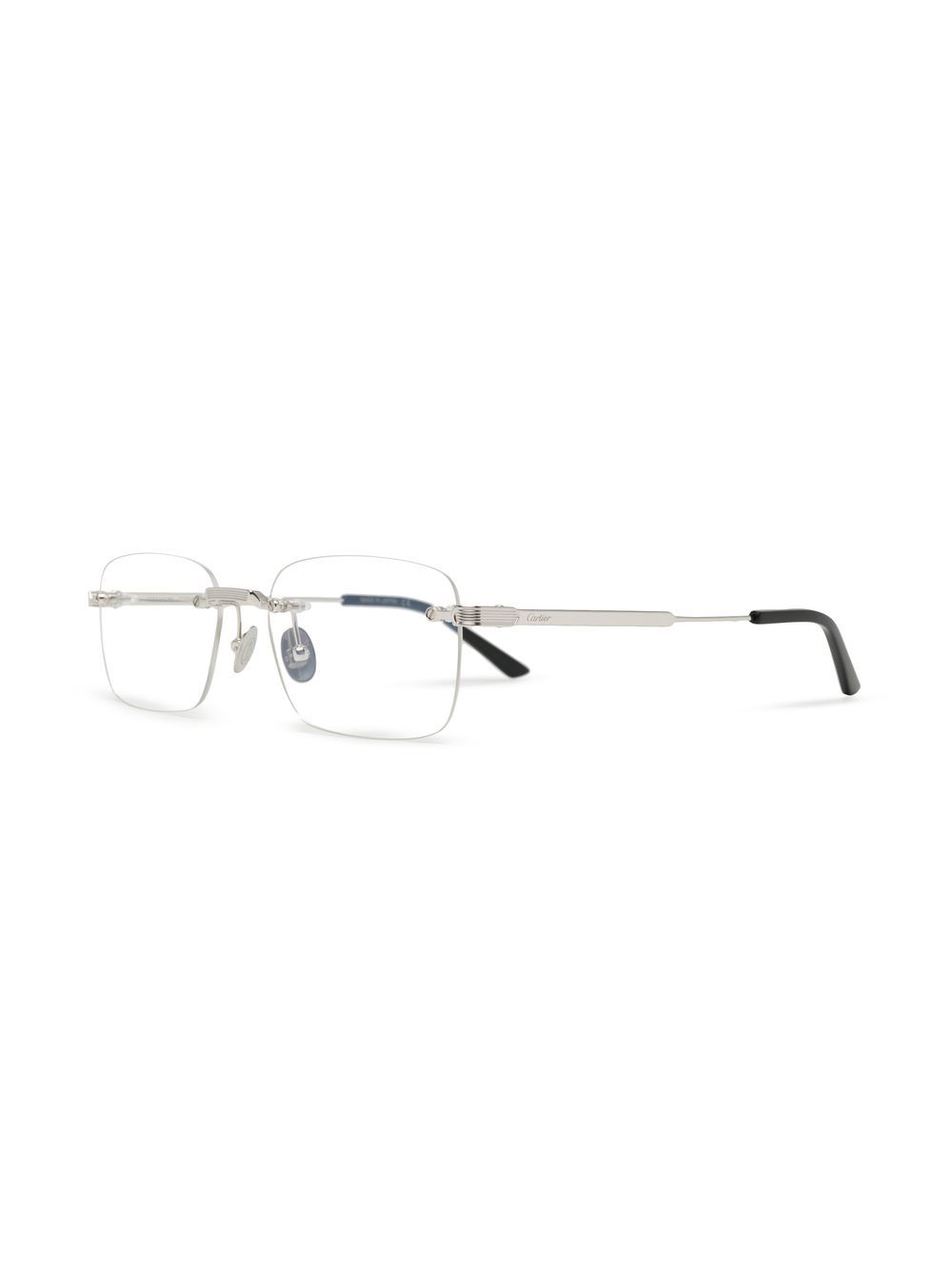 Cartier Eyewear CT0349 bril met vierkant randloos montuur - Grijs