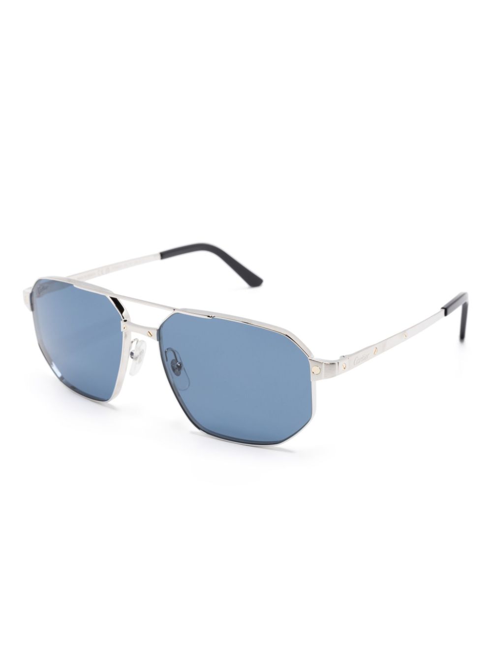 Cartier Eyewear Santos de Cartier zonnebril met geometrisch montuur - Zilver