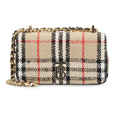 Chevron Mini Crossbody Tas Burberry , Beige , Dames