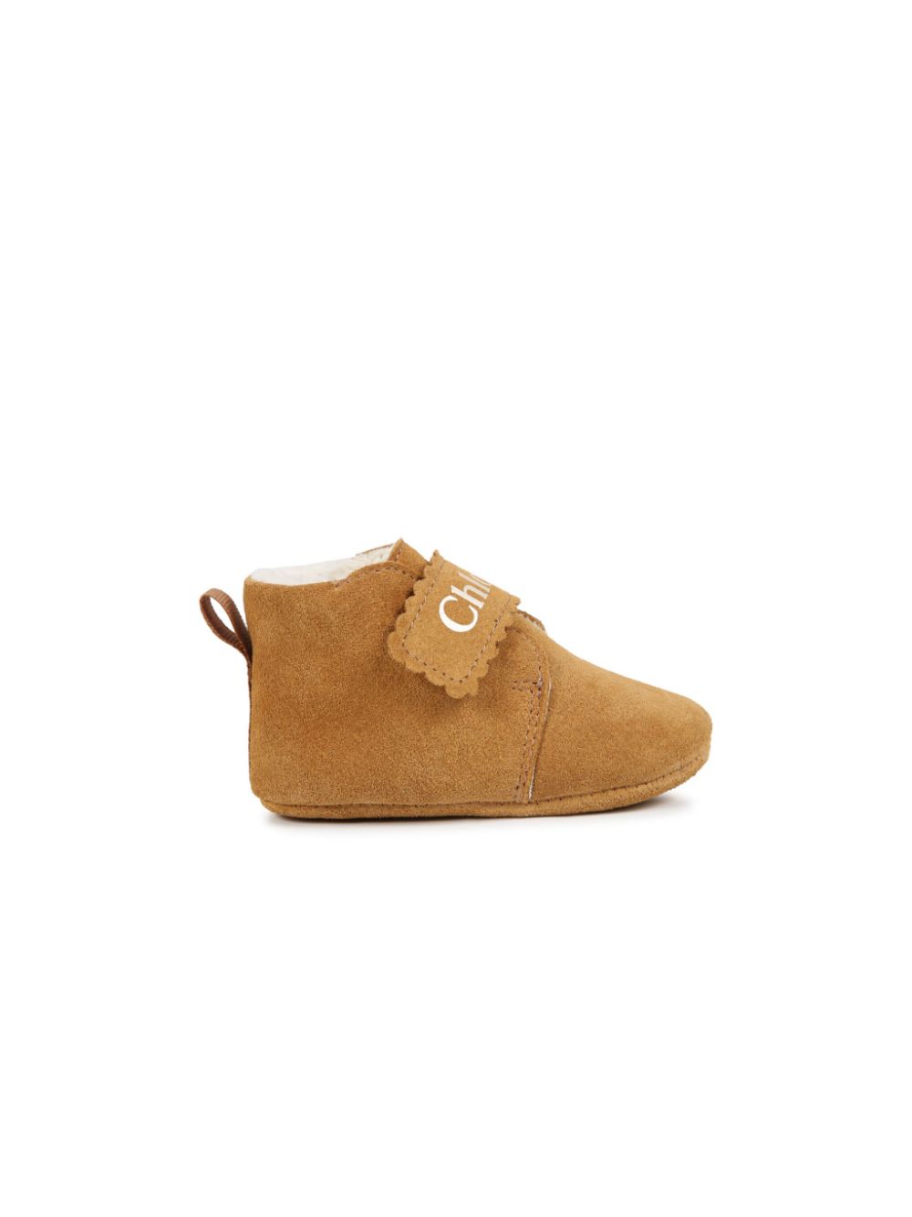 Chloé Kids Slippers met logoprint - Bruin