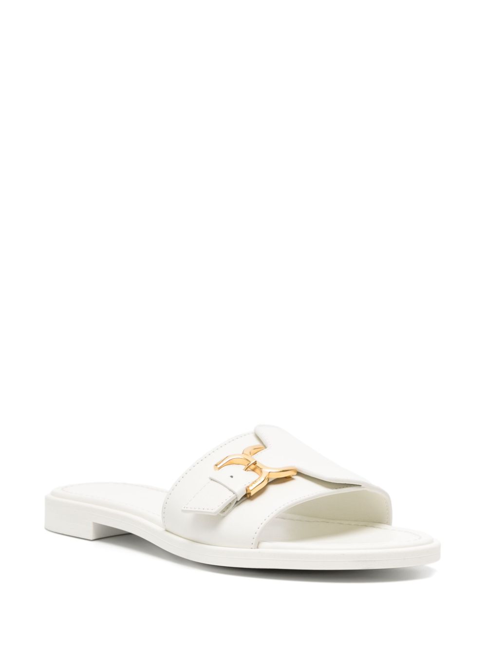 Chloé Marcie leren slippers - Wit