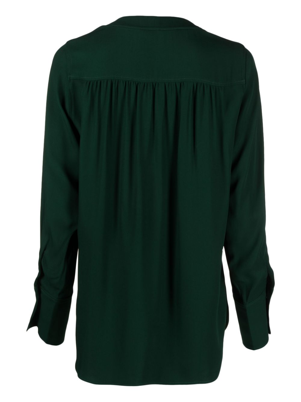 Closed Blouse met ruchedetail - Groen