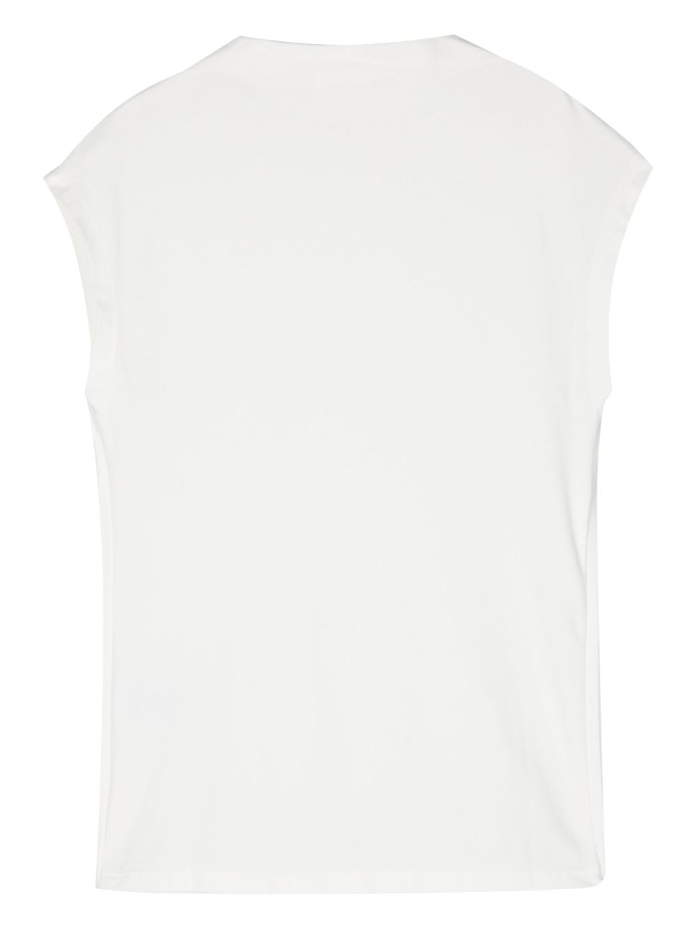 Closed Tanktop met rechte hals - Wit