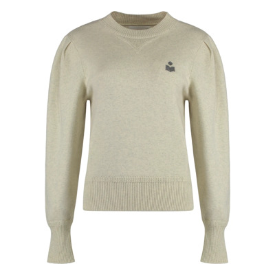 Contrasterende logo crew-neck sweater Isabel Marant Étoile , Beige , Dames