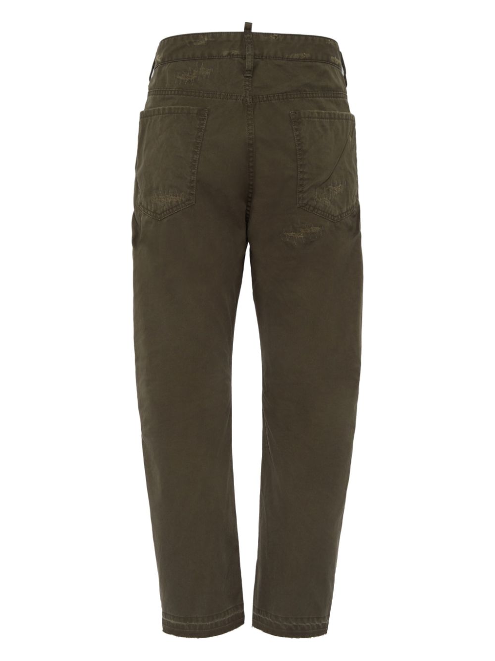 DSQUARED2 Broek met gerafeld effect - Groen