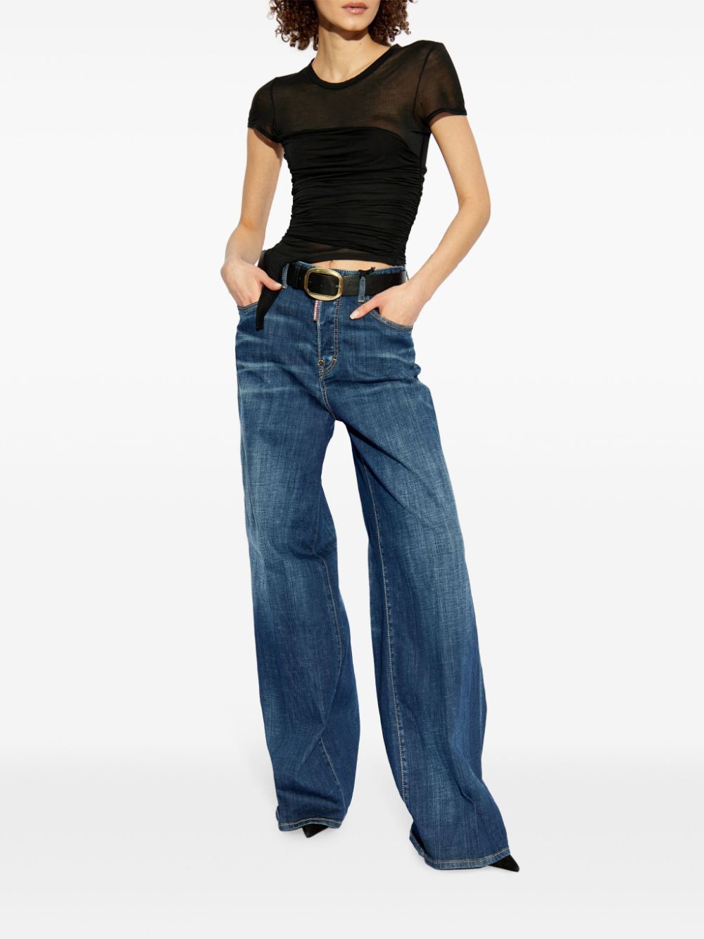 DSQUARED2 Jeans met wijde pijpen - Blauw