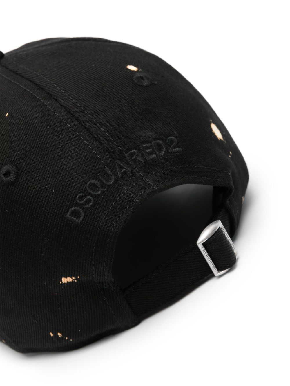 DSQUARED2 Pet met verfspatten en logoplakkaat - Zwart