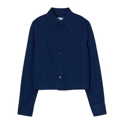 Denim Shirt Blauw Closed , Blue , Dames