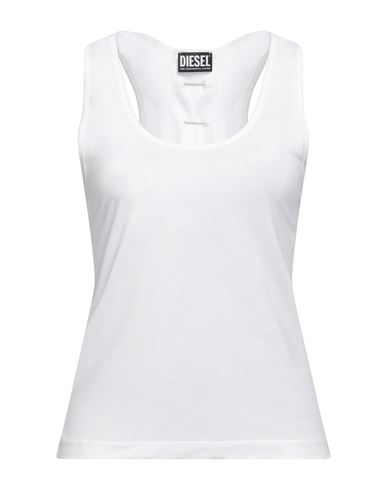 Diesel Woman Tank top White Size S Lyocell