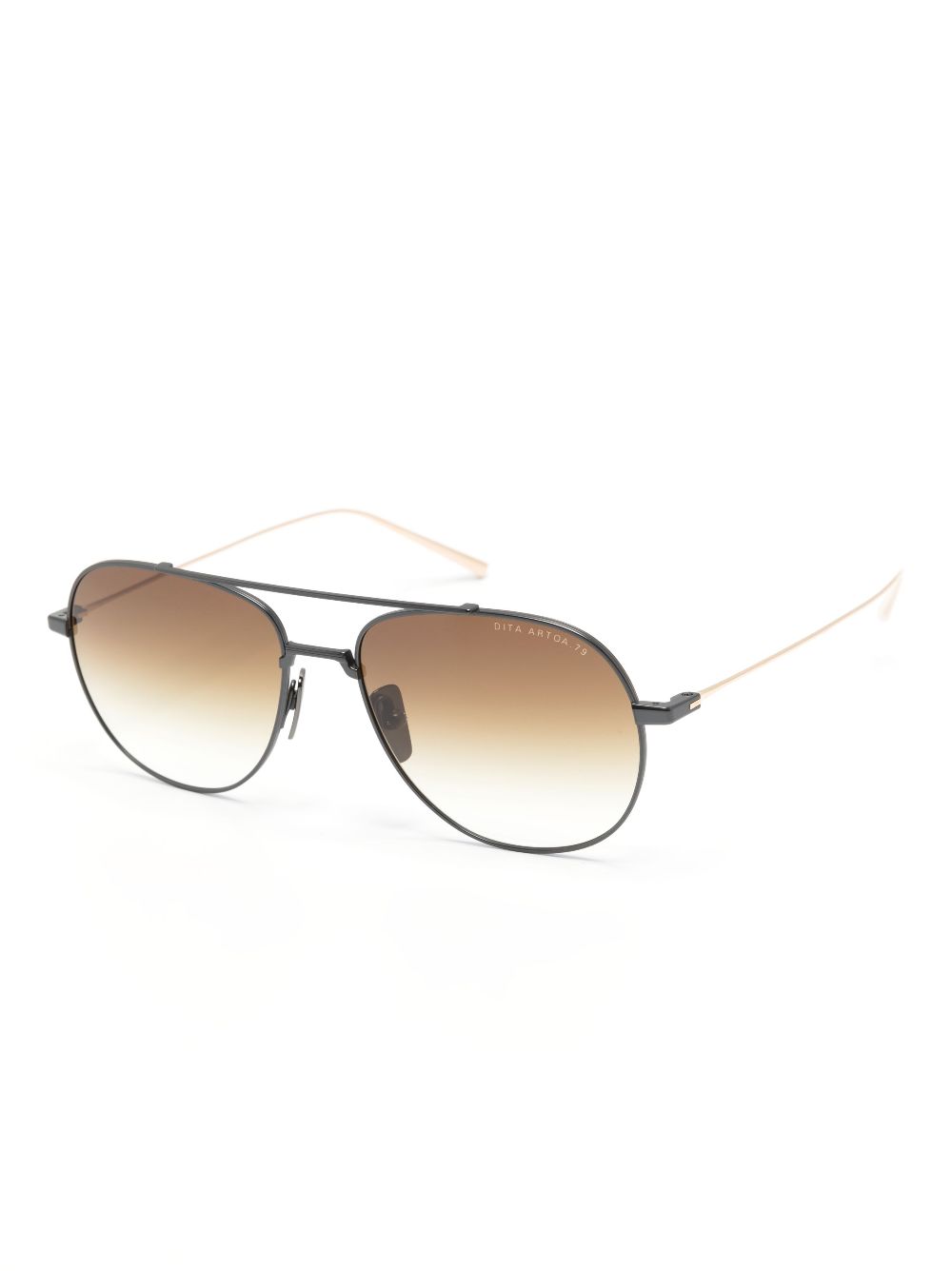 Dita Eyewear Zonnebril met rond montuur - Zwart