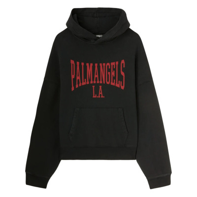 Donkere College Hoody Palm Angels , Black , Heren