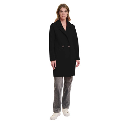 Double Breasted Coat in Danja-stijl Rino&Pelle , Black , Dames