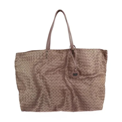 Elegante Intrecciolusion Tote Tas Bottega Veneta Vintage , Beige , Dames