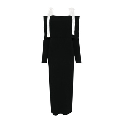 Elegante Nero Jurk voor Vrouwen Rotate Birger Christensen , Black , Dames