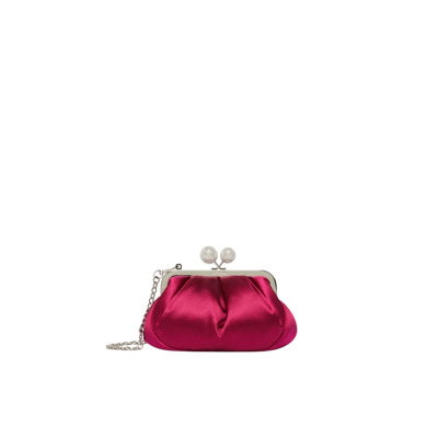 Elegante Pasticcino-stijl Satijnen Tas Max Mara Weekend , Pink , Dames