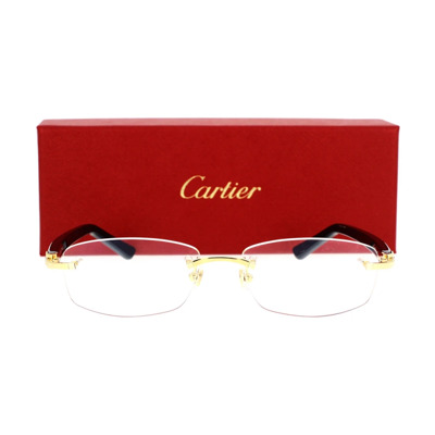 Elegante Rechthoekige Bril Cartier , Yellow , Unisex